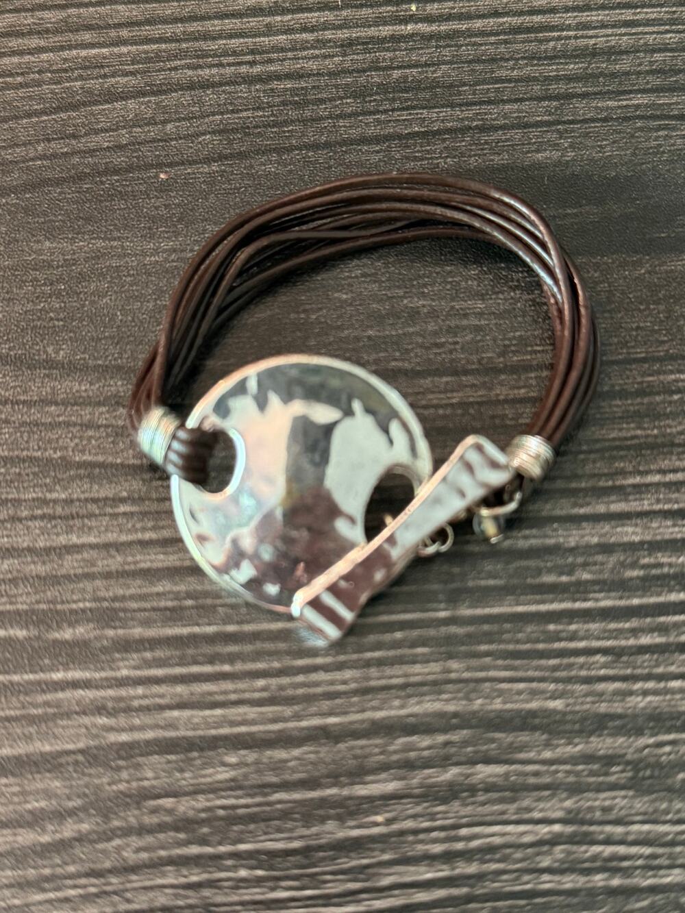 Robert Lee Morris RLM SoHo Multi-Strand Leather Toggle Bracelet